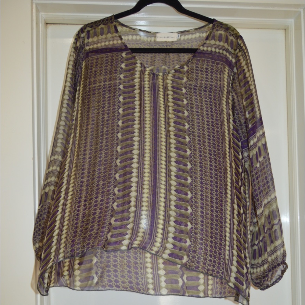 Love & Liberty silk blouse.